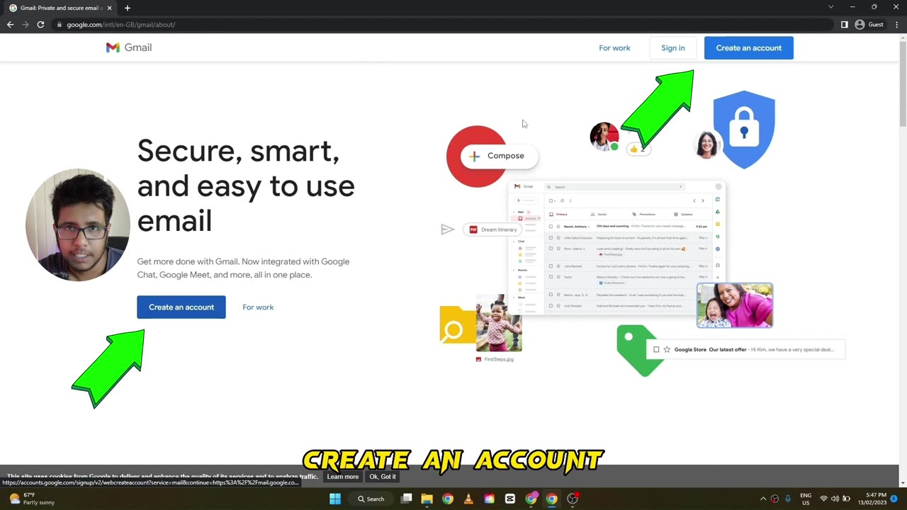 Step by step guide to create a gmail account