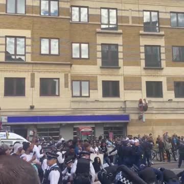 Outside the Eritrean Embassy in Islington, London. Sept. 4, 2022.