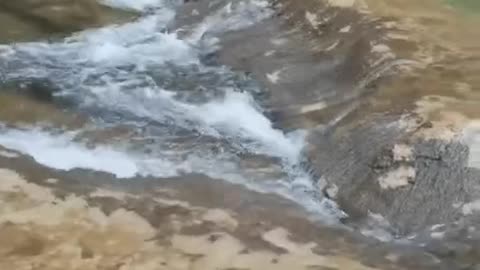 green mountains and clear waters