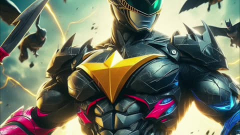 Batman and power ranger ai art