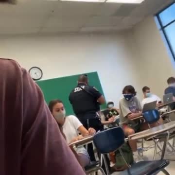 WATCH: Student dragged out of classroom for not wearing mask in University of Tennessee.