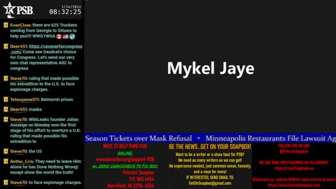 2022-01-24 07:00 EST - Patriots Soapbox AM: with LadyRWB , MykelJaye & DD