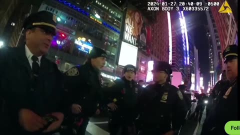 RAW VIDEO-Officials release body camera footage of Times Square brawl between police and migrants