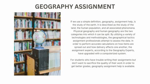 Geography Assignment Help