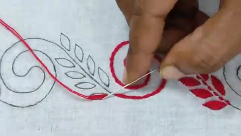 Hand embroidery border line stitch tutorialবর্ডার লাইন সেলাই টিউটোরিয়াল,Linha de borda bordada à mão