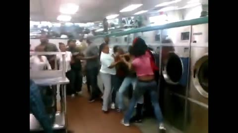 fight at laundromat