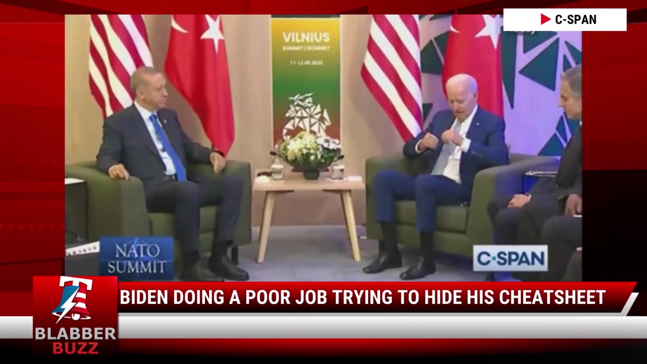 Biden Doing A Poor Job Trying To Hide His Cheatsheet