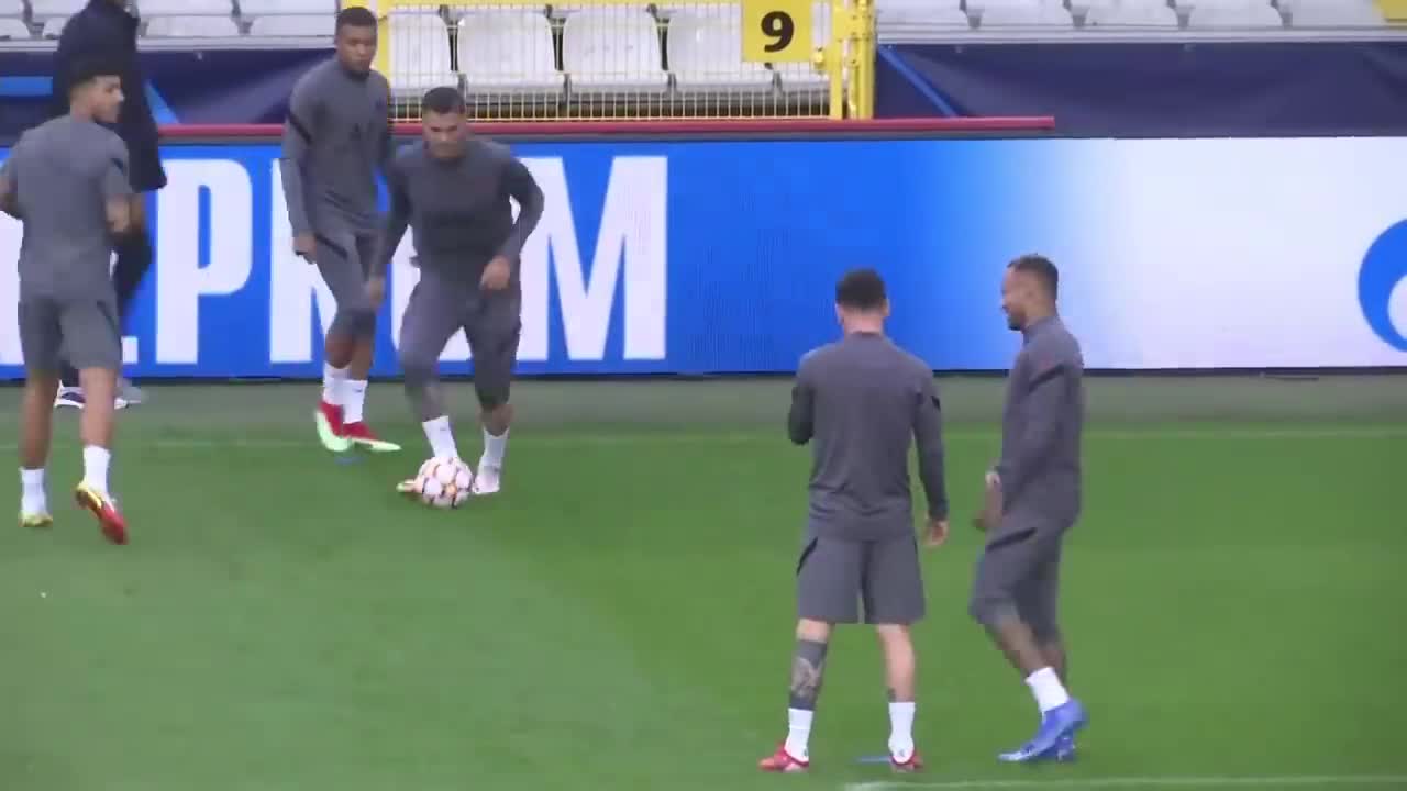 Messi, Neymar, Mbappe, Icardi, Hakimi Training Session - Brugge vs PSG - UCL 2021 Leonel Messi
