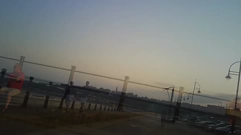 Distributing the Irish Light Newspaper on the Tramore Promenade 2023