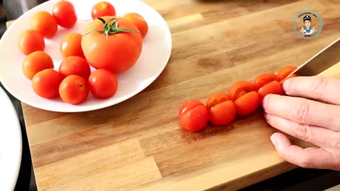 Simple Lovely Cucumber & Tomato Rose Flower Design