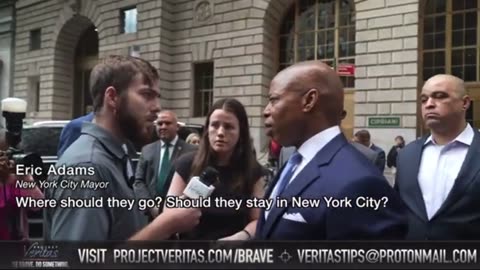 NYC Mayor Eric Adam’s - If illegals can’t come here, you shouldn’t be here