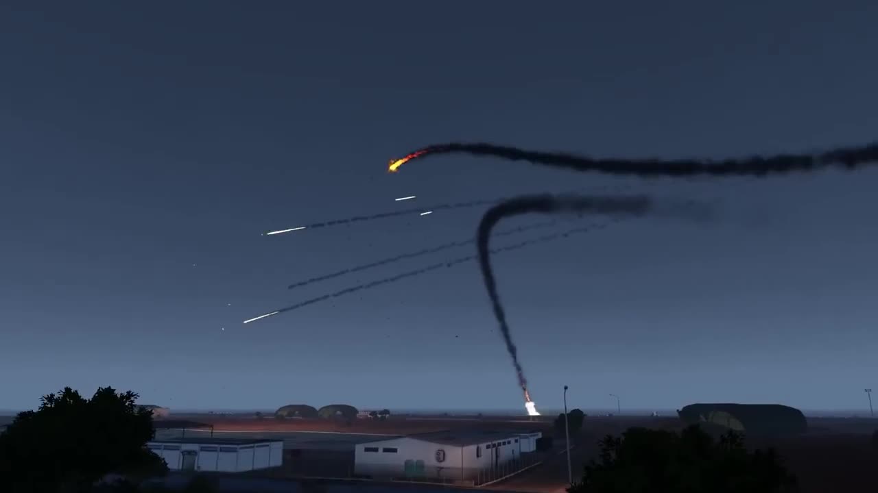 Air Defense System Shooting Down Incoming Jets - C-RAM CIWS in Action - F-35 A-10 - Simulation