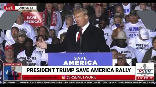TRUMP RALLY Conroe, TX - "IN REALITY THEY'RE NOT AFTER ME THEY'RE AFTER YOU,...I'M JUST IN THE WAY."