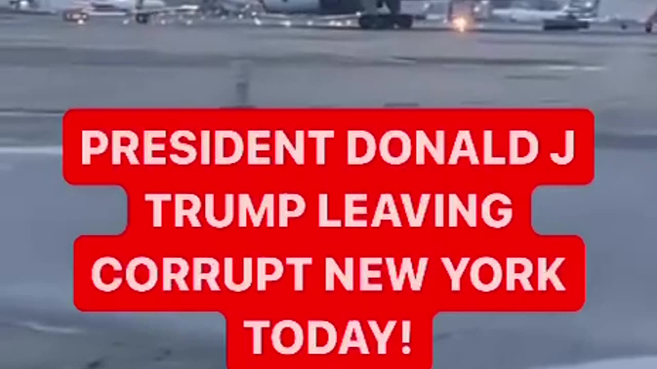 Our President leaving commie NYC!