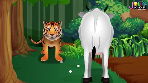 The Honest Cow and the Tiger Story - Bedtime Stories for Kids - Fairy Tales