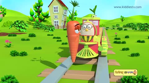 Humpty Railgadi o taar shobji Bondhura _ Humpty the train and vegetables song _ Kiddiestv bangla