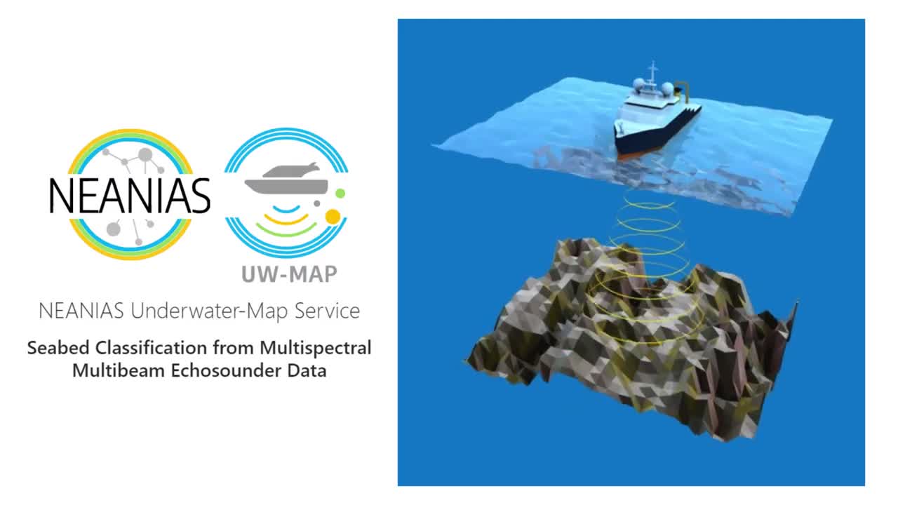 NEANIAS Underwater. Seabed Classification from Multispectral, Multibeam Data service presentation.