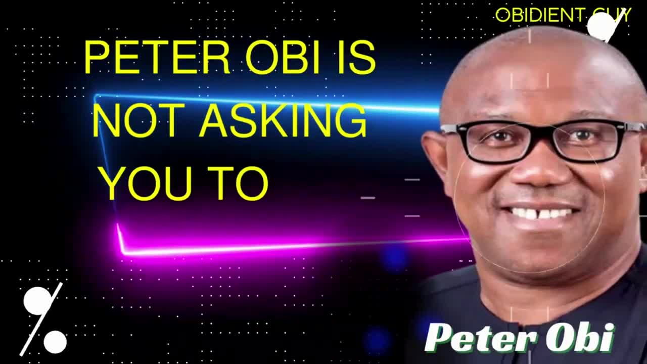 Time to vote human being that has conscience--By Peter Obi