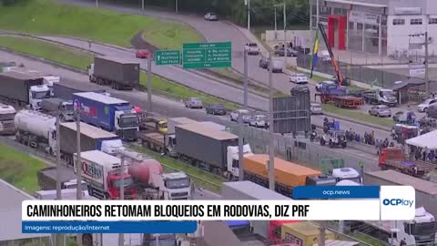 Caminhoneiros retomam bloqueios em rodovias, diz PRF