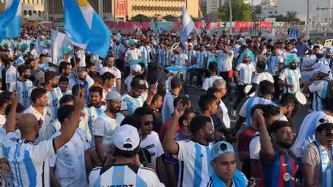 Argentina fans Qatar