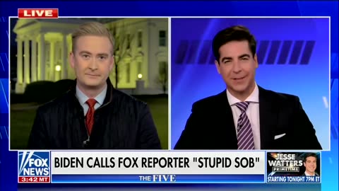 Peter Doocy Reacts on LIVE TV to Joe Biden Calling Him a "Stupid Son of a Bi**h"