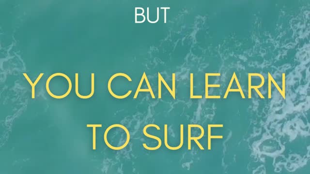 But you can learn TO SURF