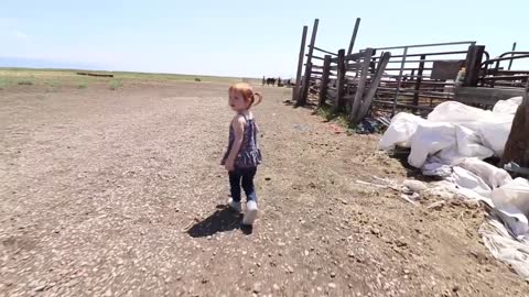 Adley RIDES SPIRIT the Horse!
