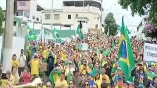 THE PEOPLE ARE ON THE STREETS IN BRAZIL.