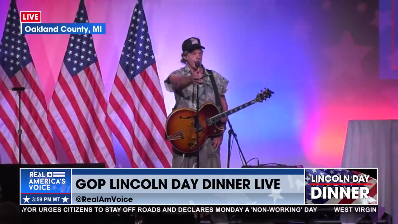 Ted Nugent at the GOP Lincoln Day Dinner in Oakland County, MI