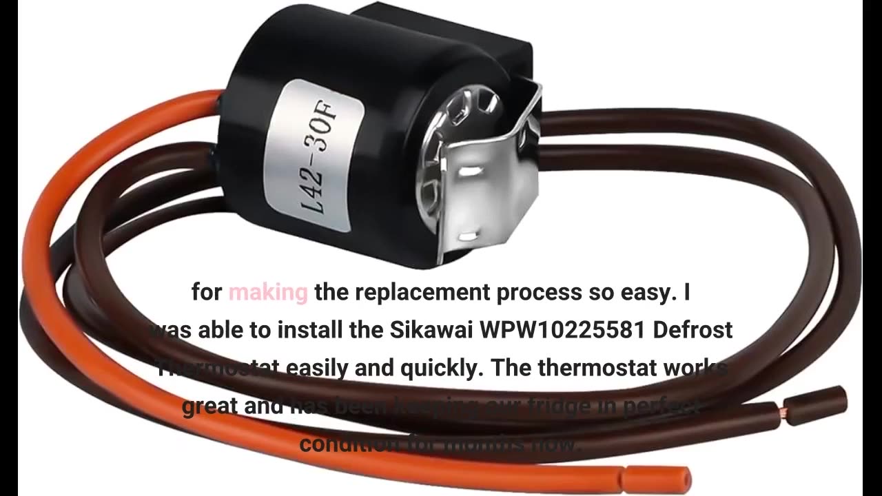 Sikawai WPW10225581 Defrost Thermostat Replacement Part-Perfectly Fit for Whirl-pool Refrigerat...