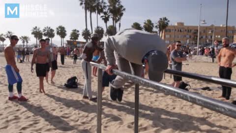 Prank Bodybuilder - Old Man Street Workout