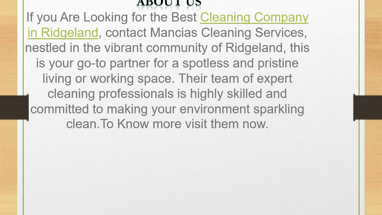 Best Cleaning Company in Ridgeland