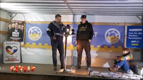 EDGAR & VEIT zum aktuellen Zeitgesсhehen - BAUTZEN, Kornmarkt, 31 10 2022, 91. MAHNWACHE