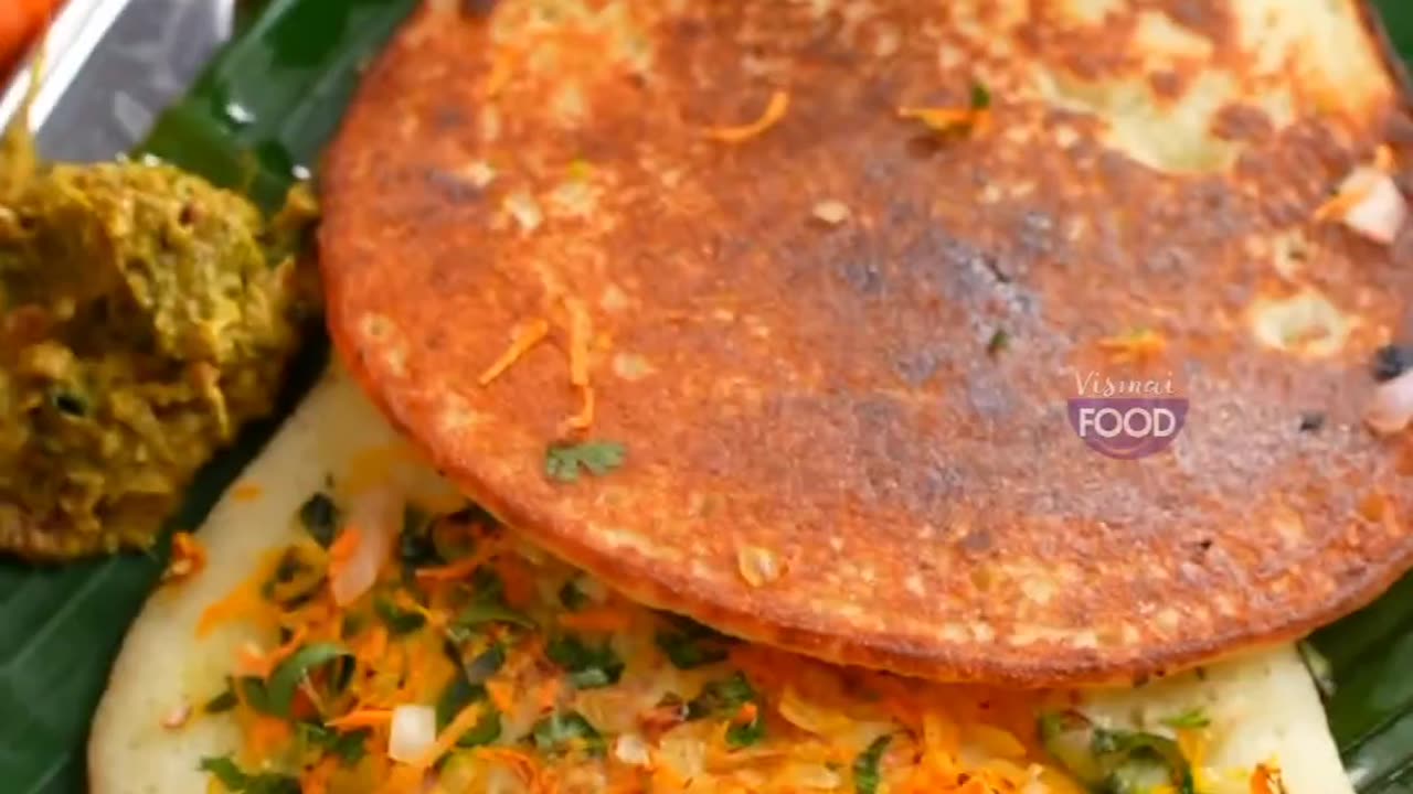 Indian style 🤤 Instant rava uthappam recipe