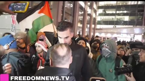 Protestors at Radio City