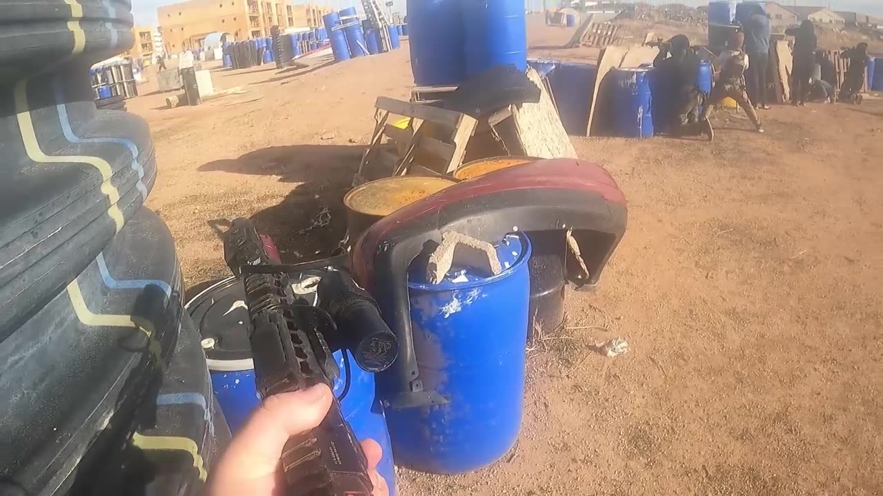 airsoft wild west helms deep gameplay go pro shot out