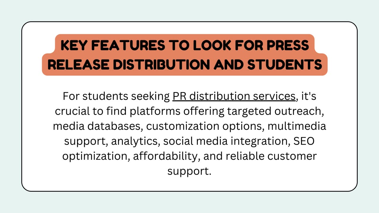 Best Press Release Distribution For Students