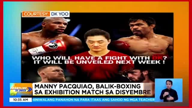 Pacquiao, balik-boksingsa exhibition match saDisyembre