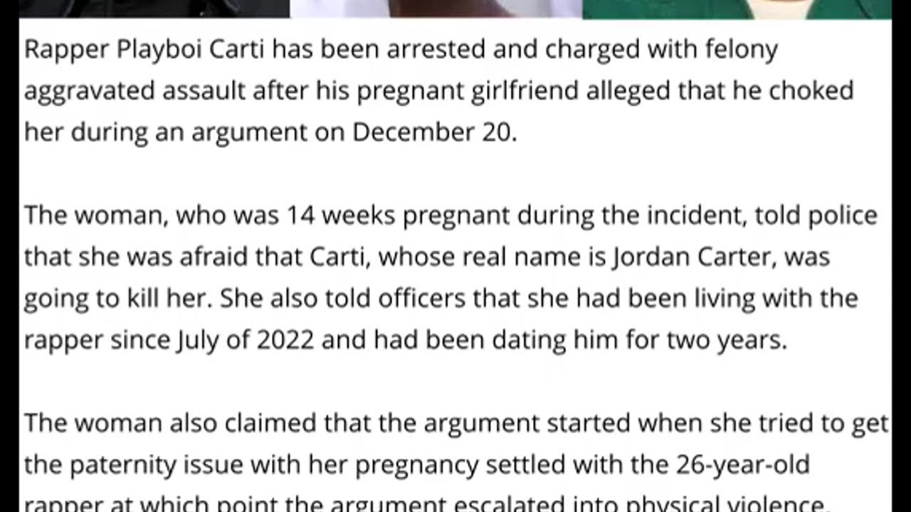 Playboi Carti Arrested for Felony Aggravated Assault In Choking Incident With Pregnant Girlfriend