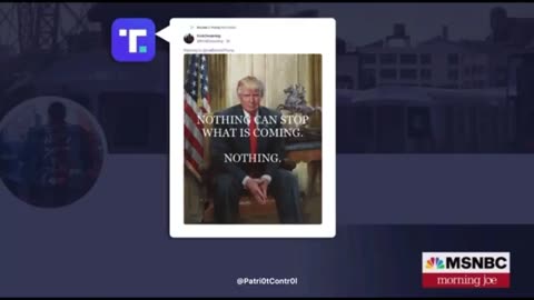 MSNBC talking about Trump TS post saying it’s ominous