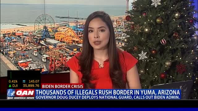 THOUSANDS OF ILLEGALS RUSH BORDER IN YUMA AZ