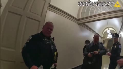 Jan 6 officer Michael Fanone & partner Jimmy Albright arrive at us capitol west terrace tunnel