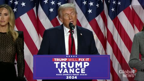 "Look what happened!": Trump speaks as victory in 2024 US election appears certain | FULL