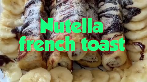 Nutella french toast_toast with banana_quick ready breakfast with new style