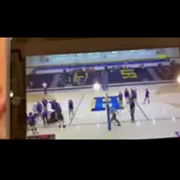 Male on Female High School Volleyball Team Spikes The Ball... Female Suffers Serious Head Injury