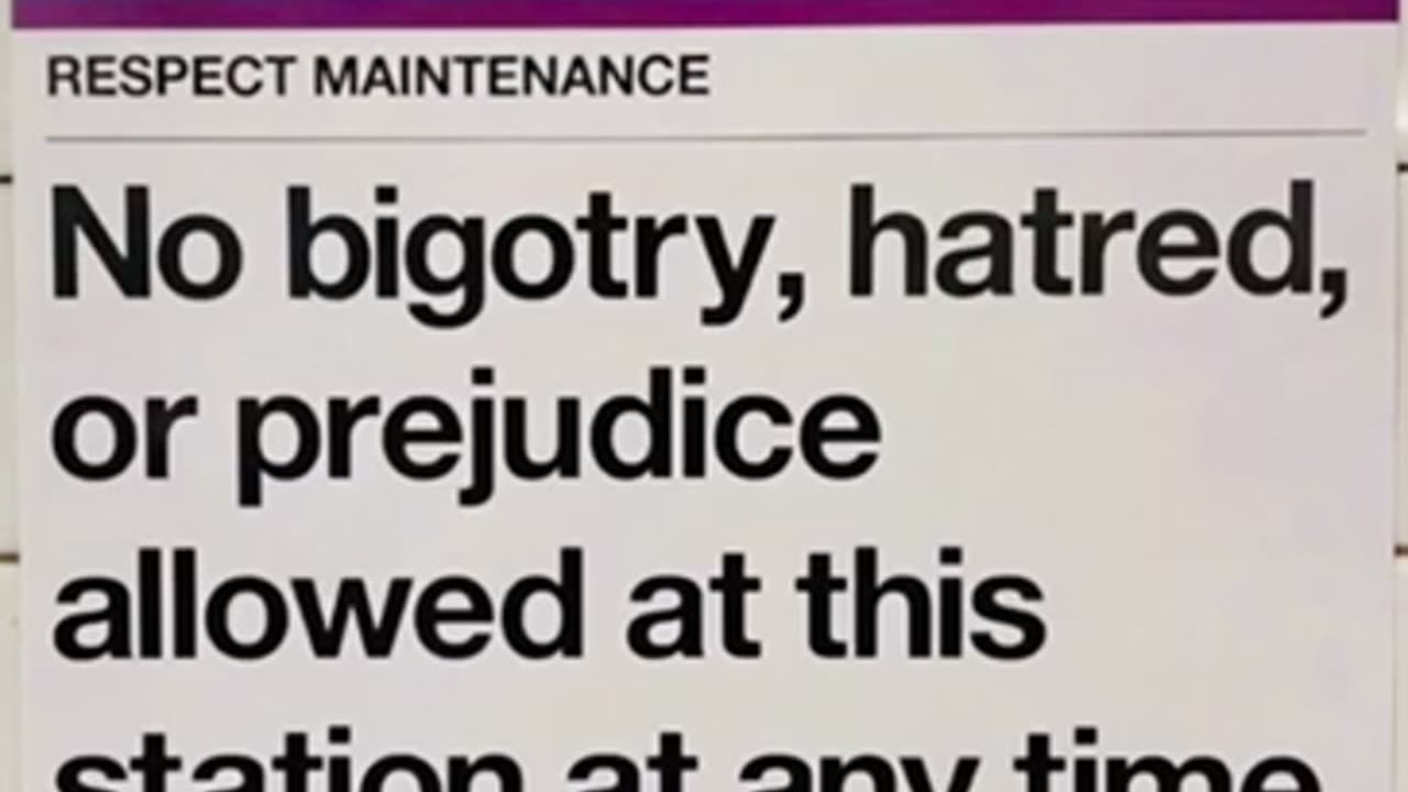 New York Subway (Underground) openly THREATENS DEATH to people who DO NOT "respect trans people"!