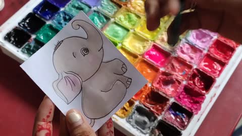 Journaling a cute baby elephant