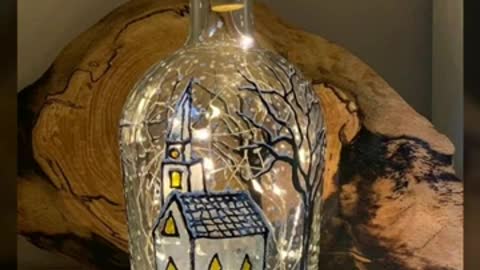 Beautiful old bottle decoration/artistic fancy bottle dcoor ideas