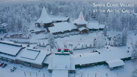 Winter in Rovaniemi Santa's hometown in Lapland Finland - Father Christmas Santa Claus Village