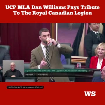 UCP MLA Dan Williams pays tribute to the Royal Canadian Legion
